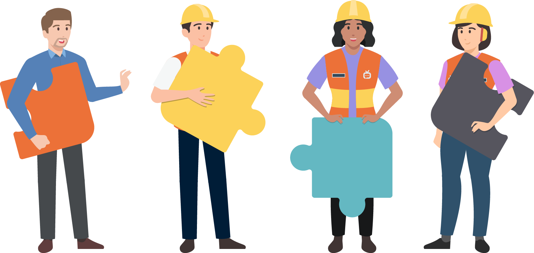 A person and person holding a puzzle piece__Description automatically generated